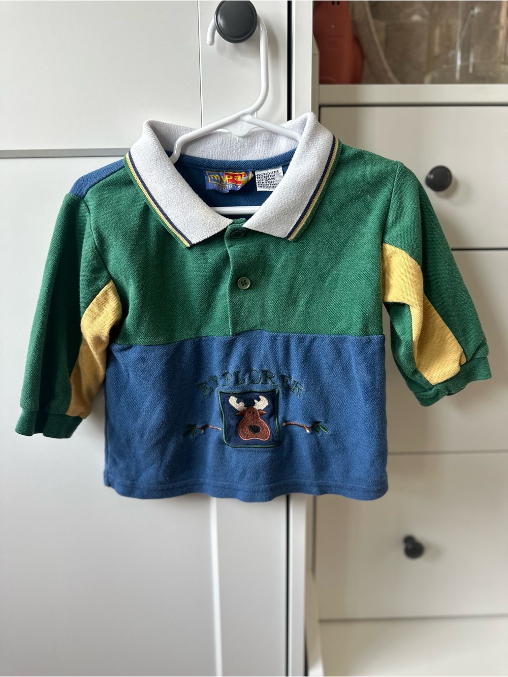 Vintage 90s My Pal Embroidered Moose Polo Shirt 24M